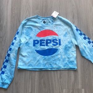 NWT Blue tie dye Pepsi long sleeve